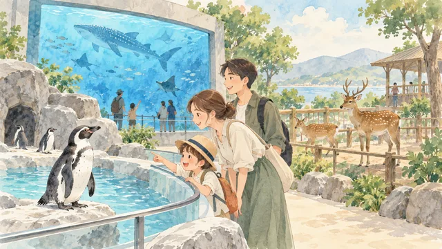 動物園・水族館の汎用イラスト（AI生成・実際の施設ではありません）