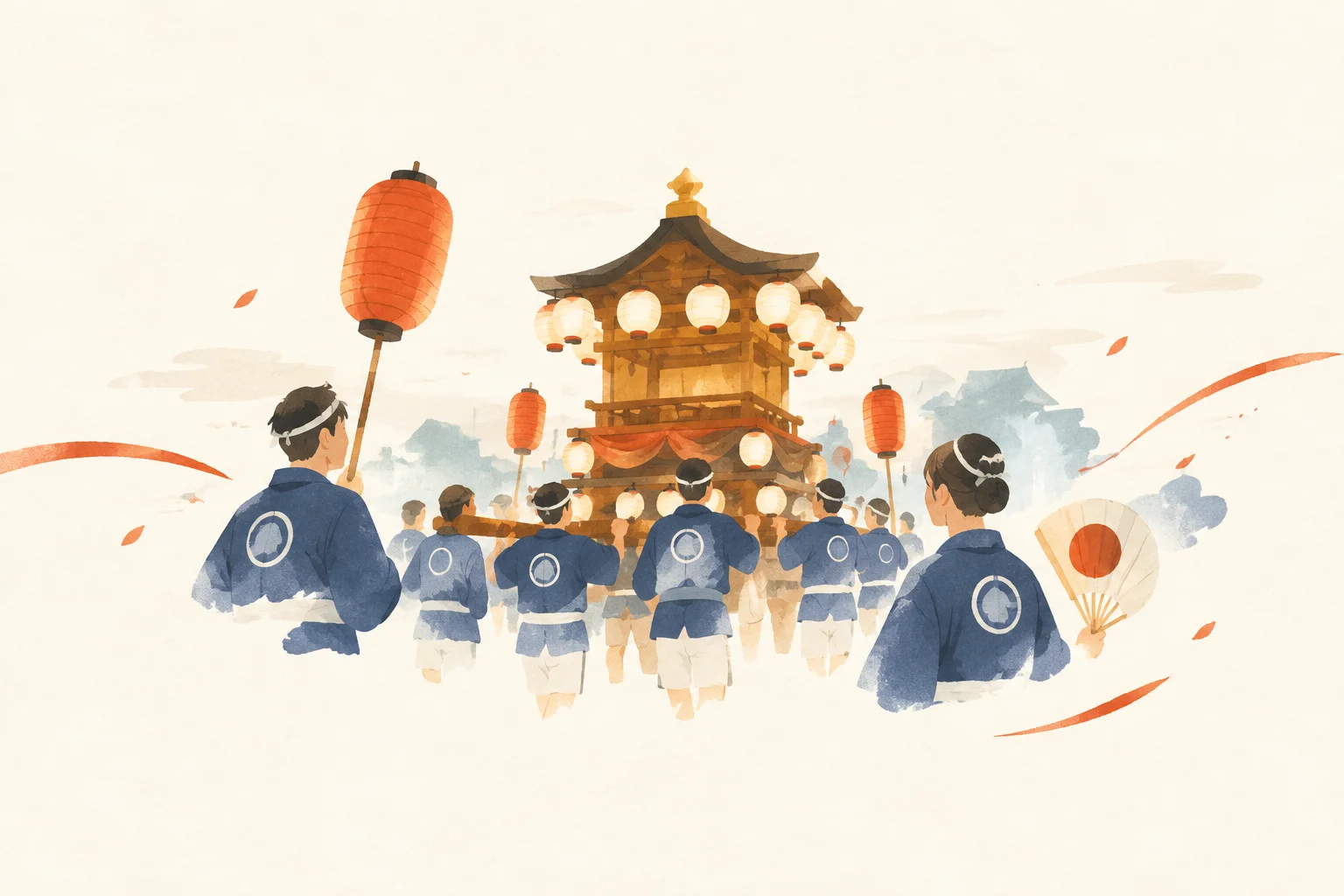 以下馆祇园祭为主题的祭典示意图