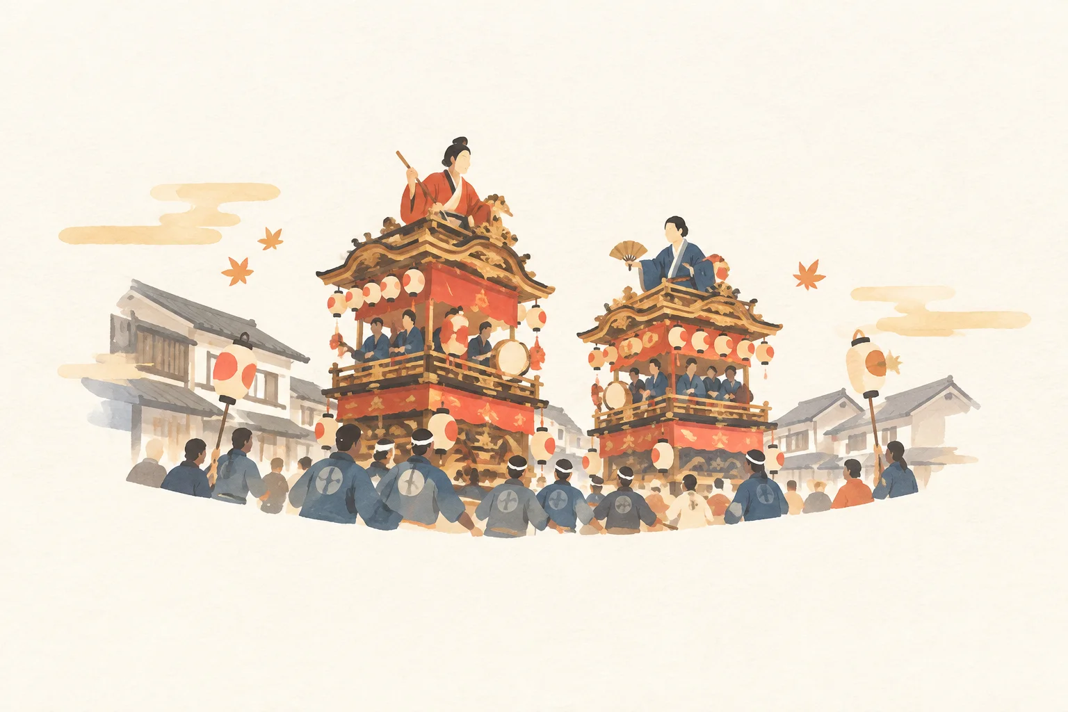 とちぎ秋まつりをテーマにした祭りのイメージ