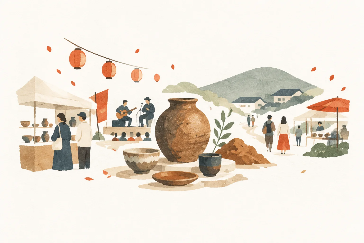 土祭をテーマにした祭りのイメージ