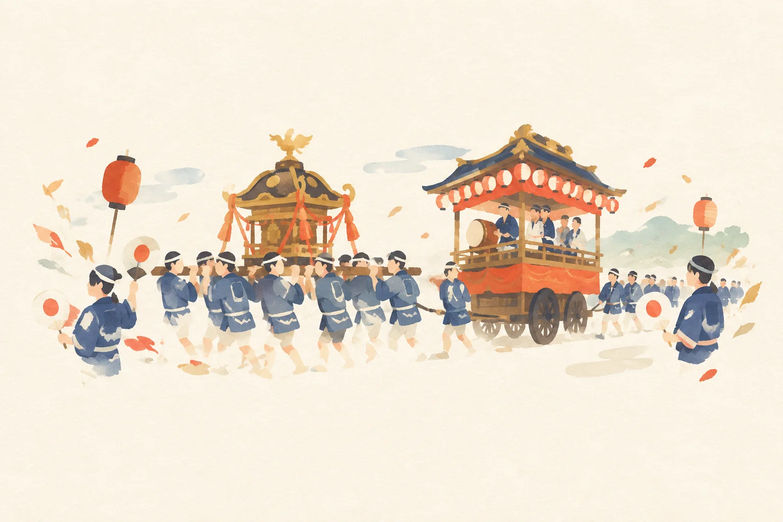 益子祇園祭をテーマにした祭りのイメージ