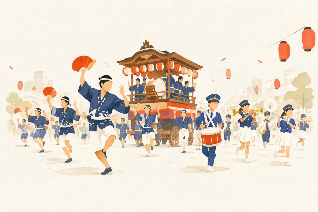 前橋まつりをテーマにした祭りのイメージ