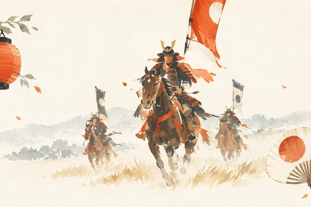 相馬野馬追をテーマにした祭りのイメージ