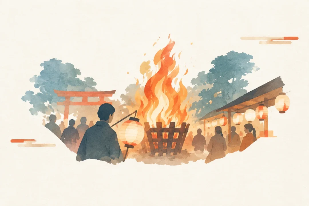 大湯祭をテーマにした祭りのイメージ