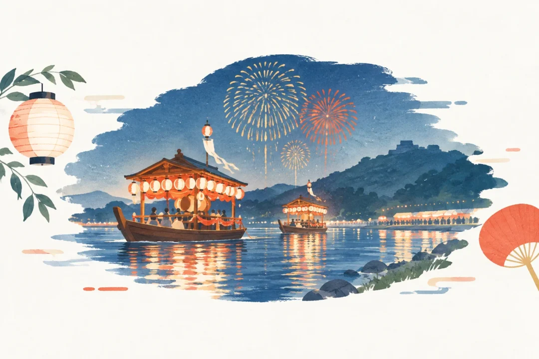 寄居玉淀水天宮祭をテーマにした祭りのイメージ