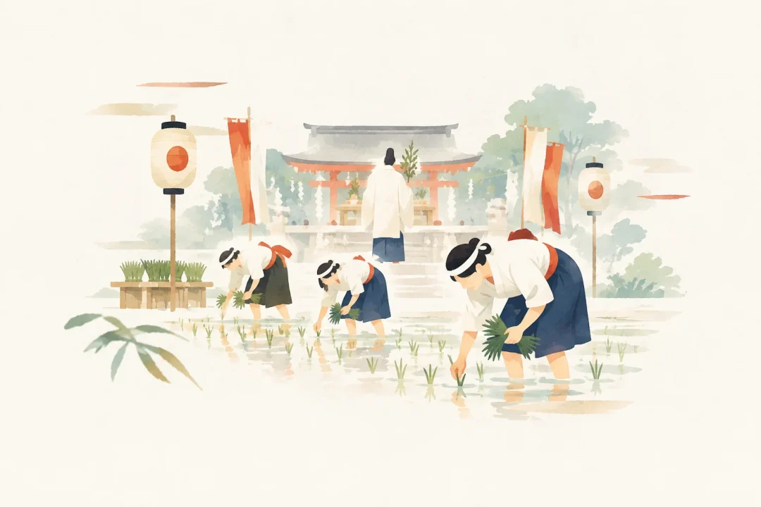 香取神宮御田植祭をテーマにした祭りのイメージ