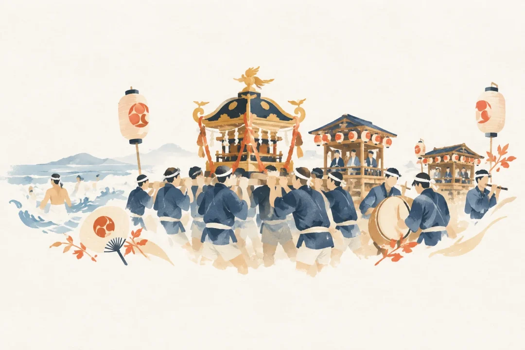 鴨川合同祭をテーマにした祭りのイメージ