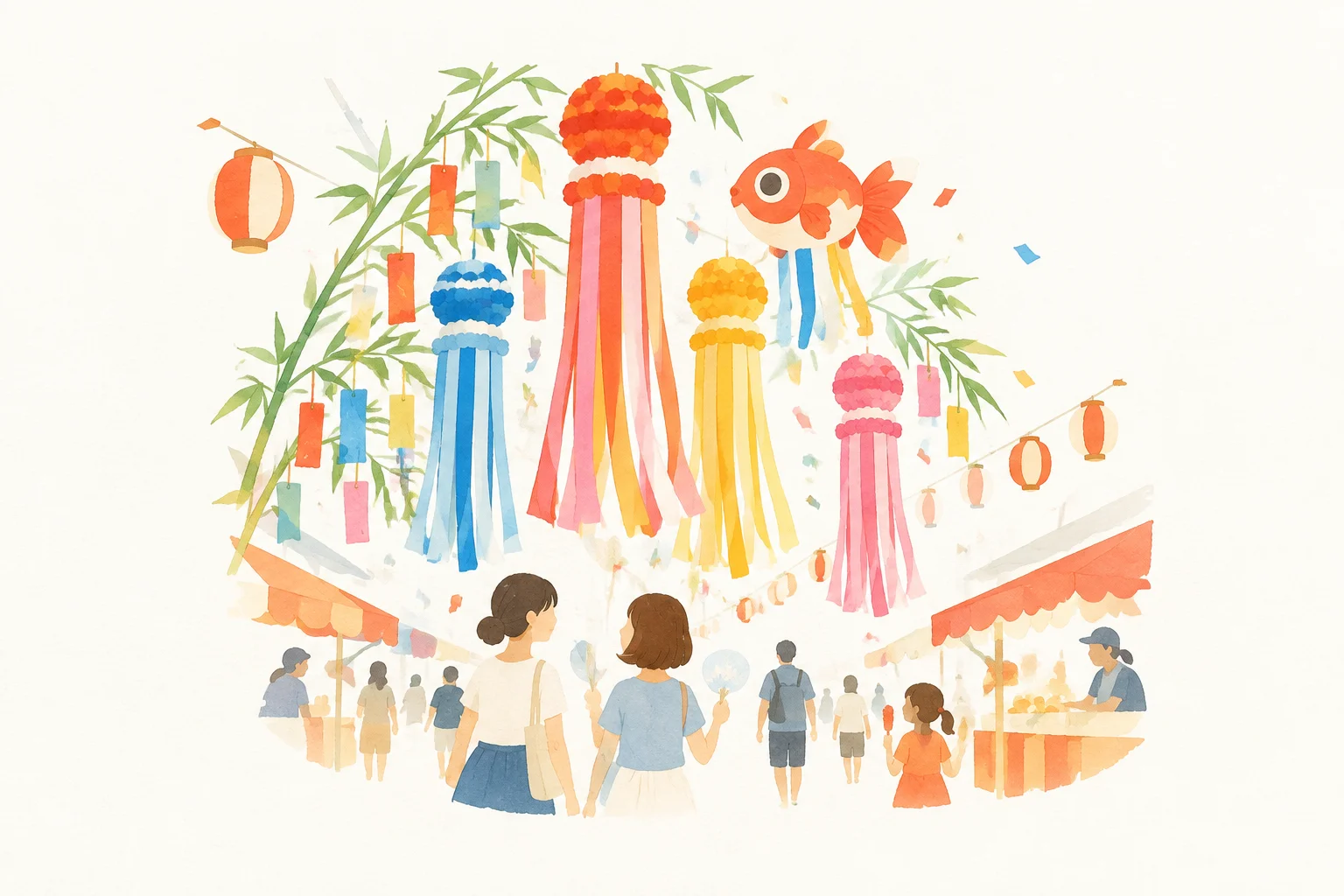 A festival image themed around the Asagaya Tanabata Festival