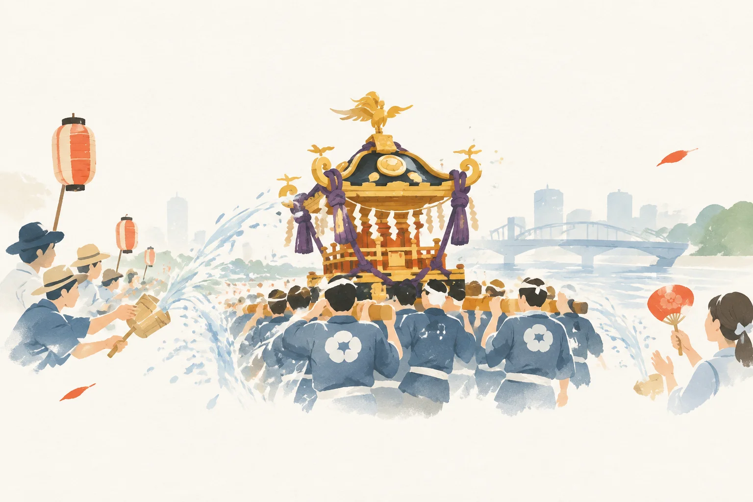 深川祭をテーマにした祭りのイメージ