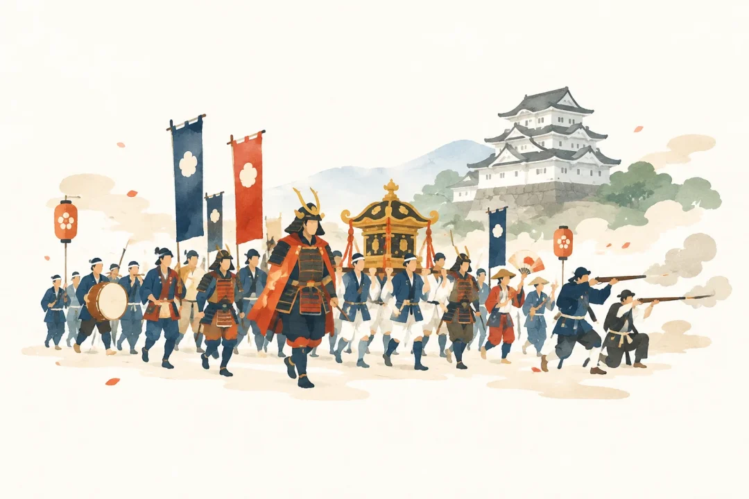 小田原北條五代祭りをテーマにした祭りのイメージ