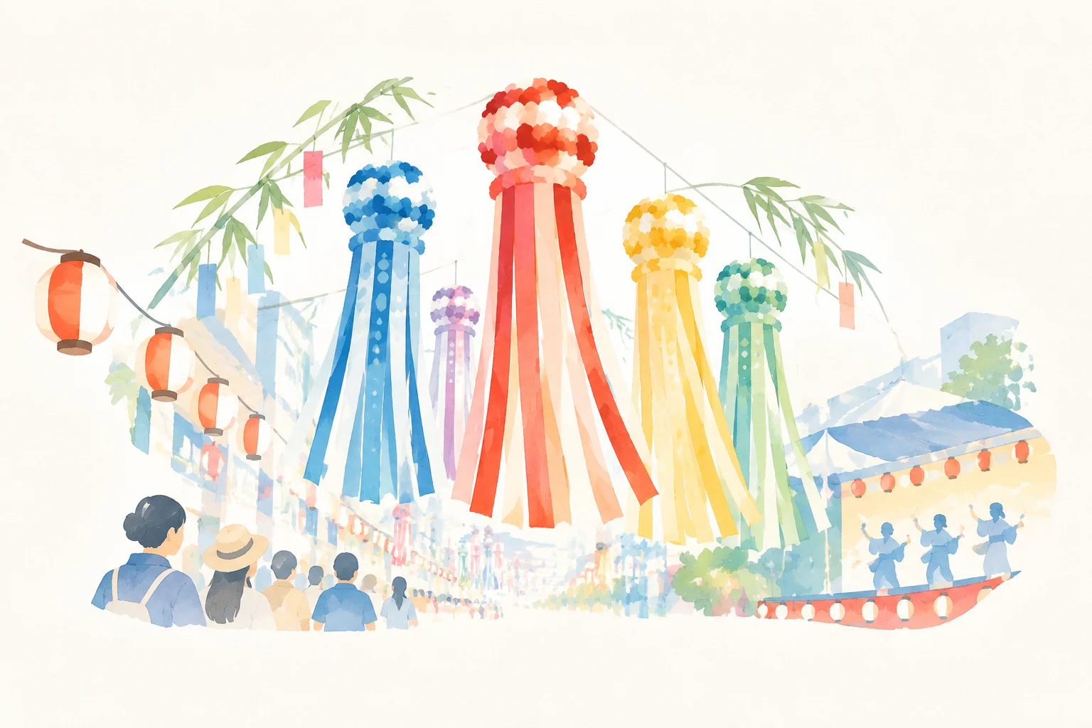 以湘南平塚七夕祭为主题的祭典意象