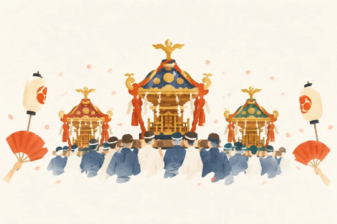 かなまら祭をテーマにした祭りのイメージ