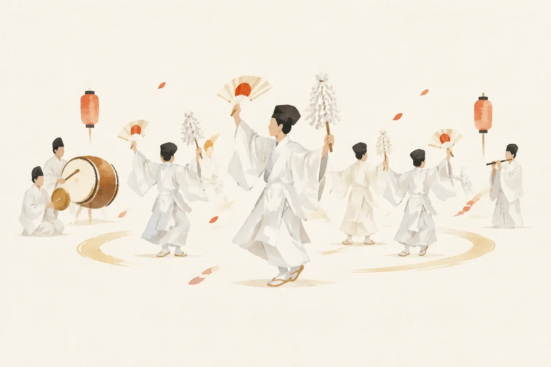 吉浜の鹿島踊りをテーマにした祭りのイメージ