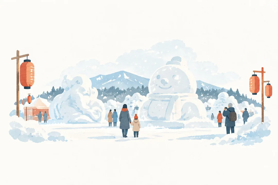 十日町雪まつりをテーマにした祭りのイメージ