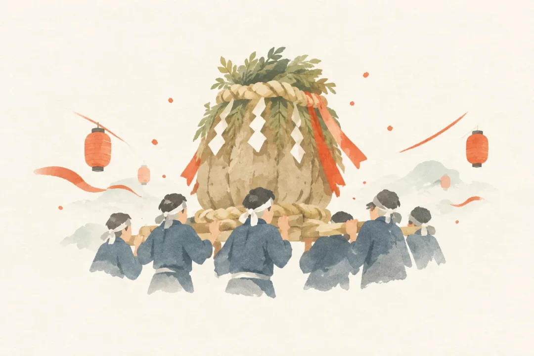 ほだれ祭をテーマにした祭りのイメージ