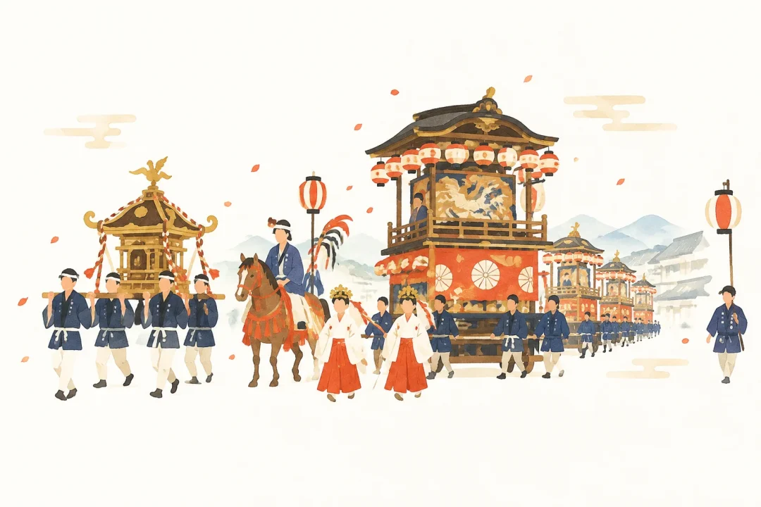 村上大祭をテーマにした祭りのイメージ