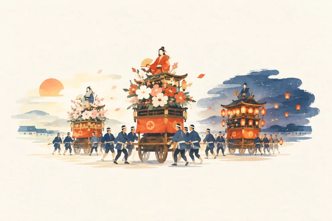 海老江曳山祭をテーマにした祭りのイメージ