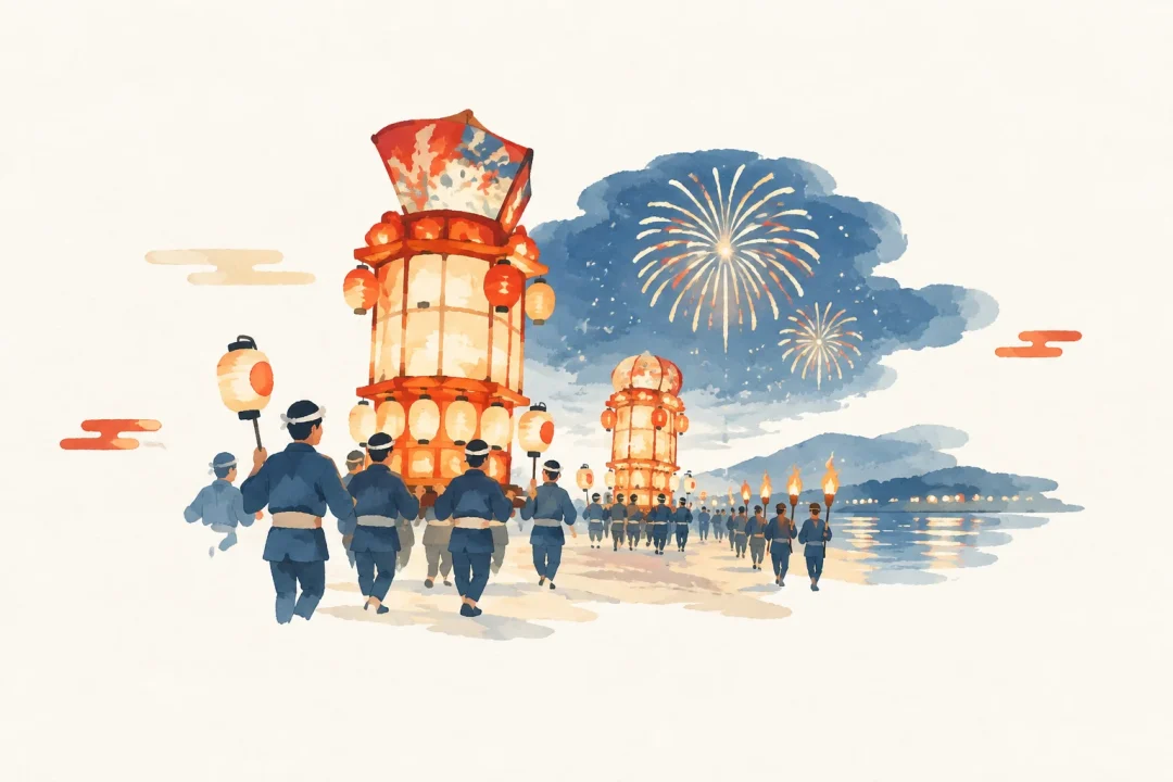 庄川観光祭をテーマにした祭りのイメージ