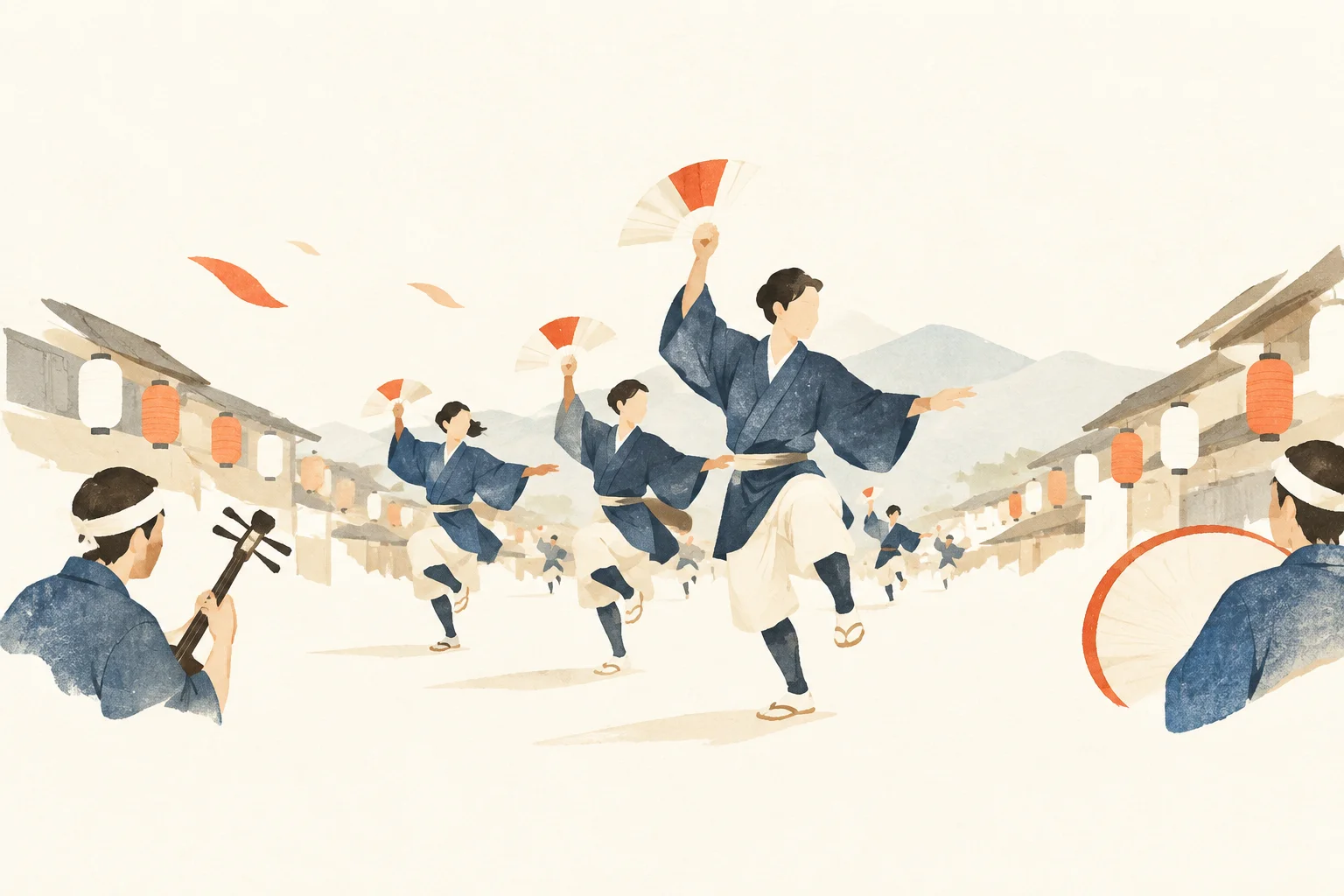 城端むぎや祭をテーマにした祭りのイメージ