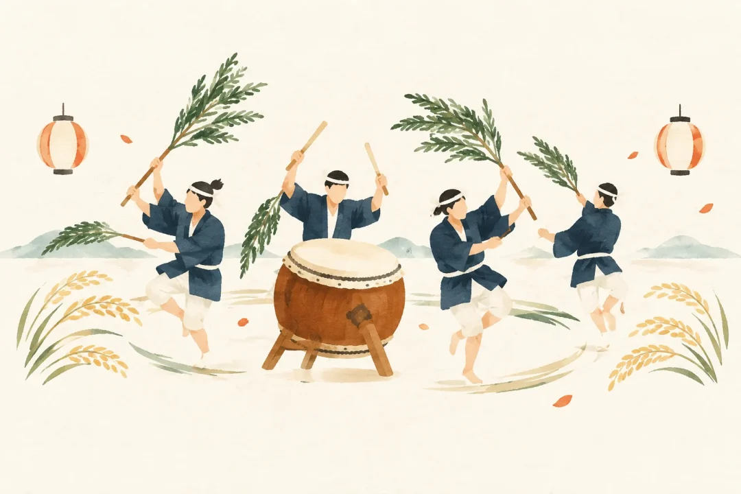 野坂だのせ祭りをテーマにした祭りのイメージ