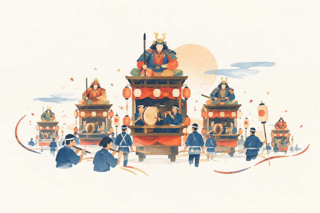 三国祭をテーマにした祭りのイメージ