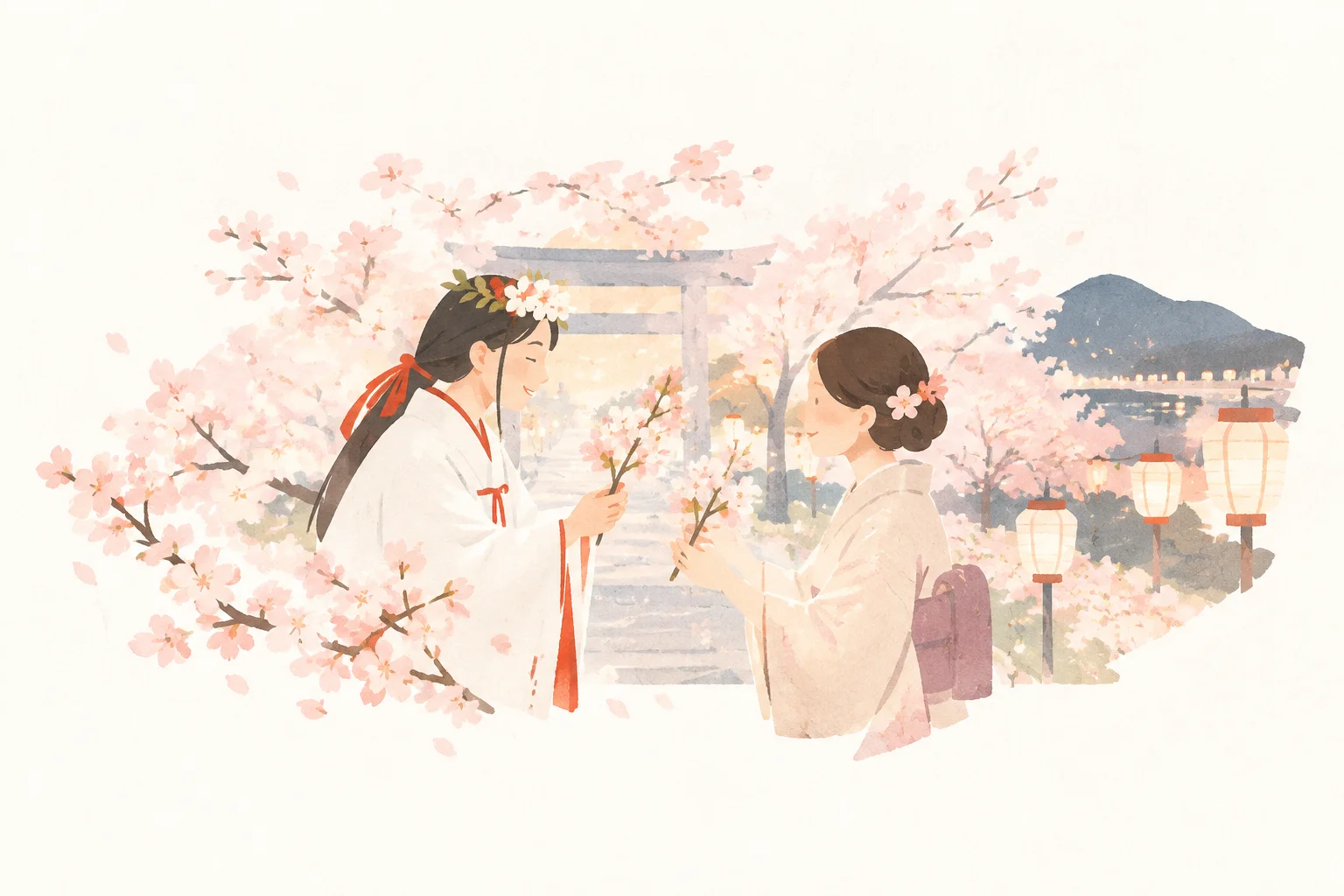 花換まつりをテーマにした祭りのイメージ