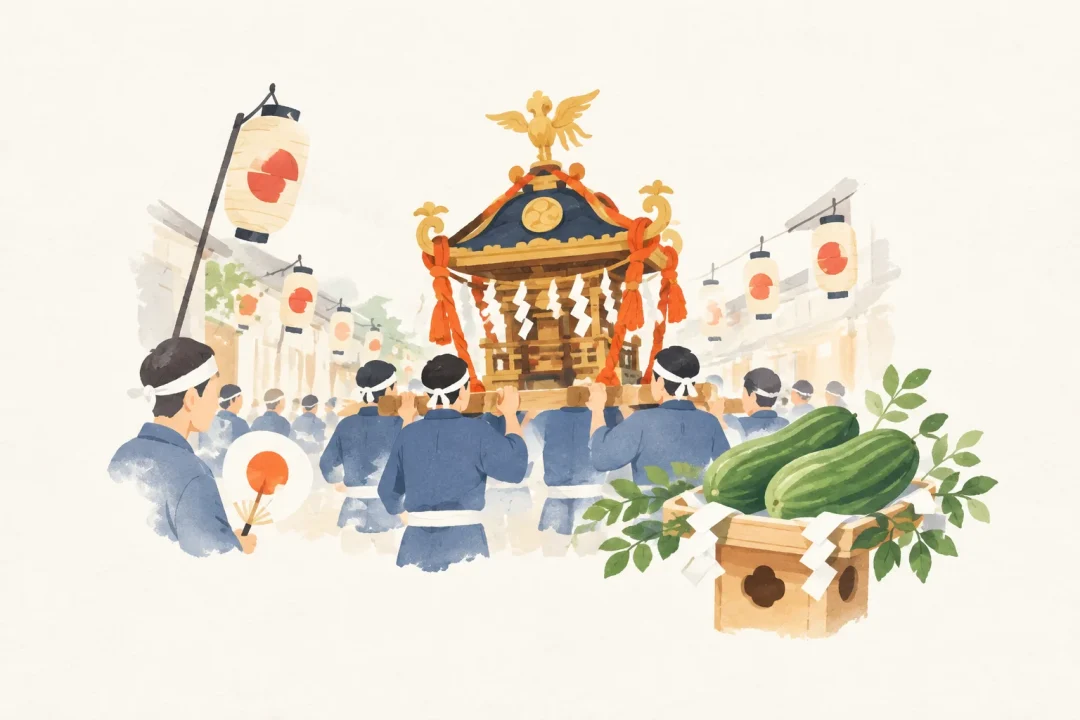 祇園祭 (市川三郷町)をテーマにした祭りのイメージ