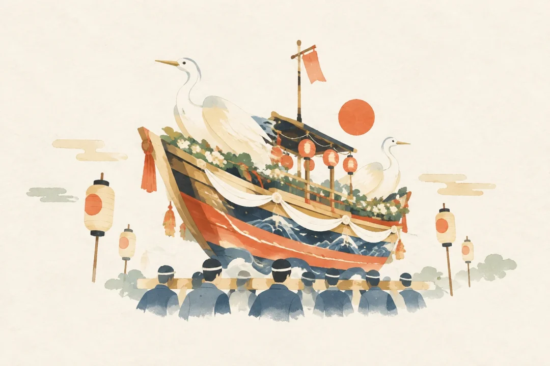 岩村田祇園祭お船様祭りをテーマにした祭りのイメージ