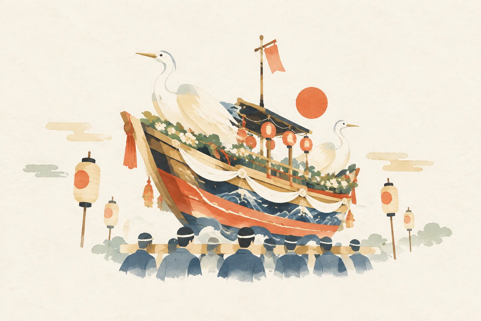 岩村田祇園祭お船様祭りをテーマにした祭りのイメージ