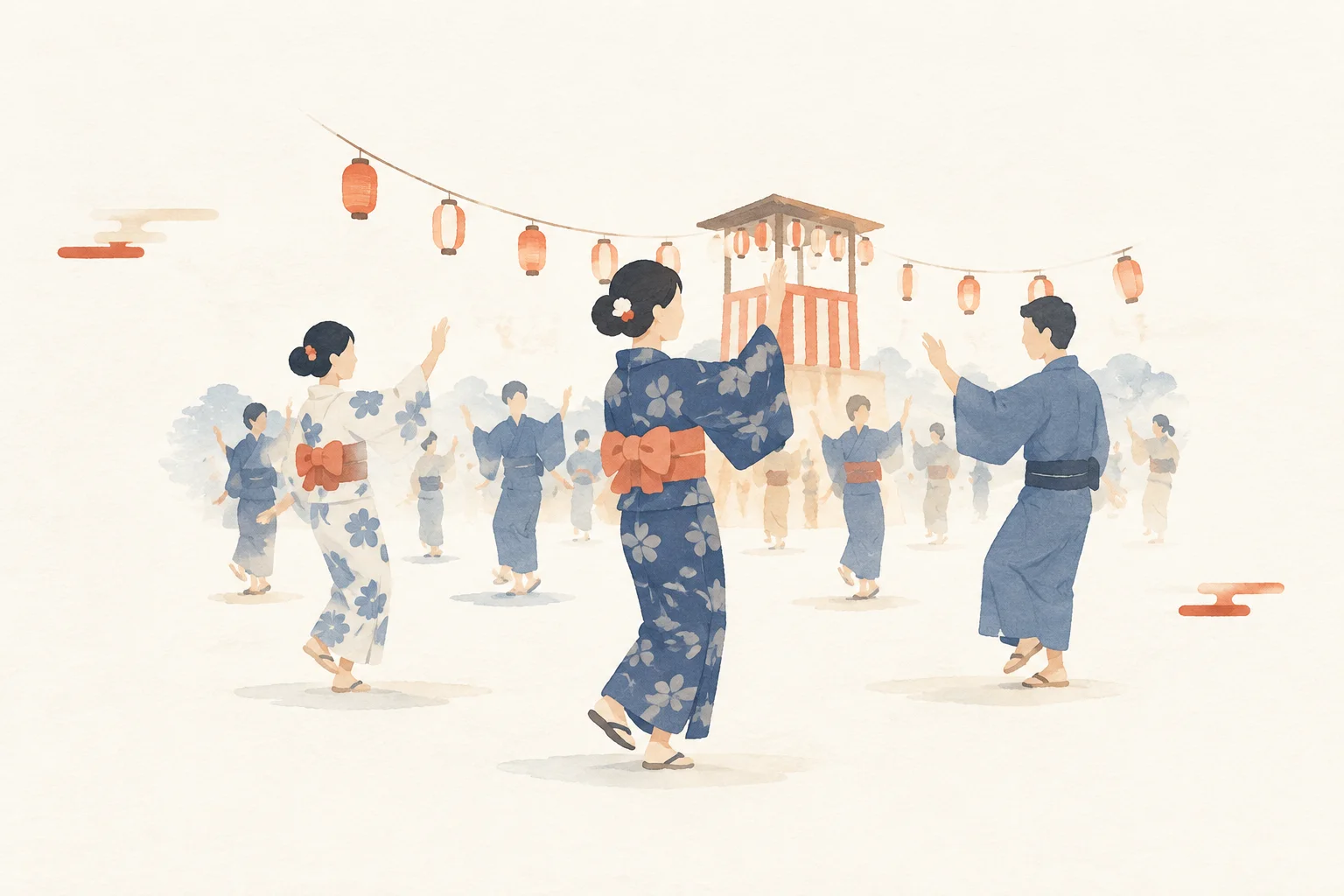 郡上おどりをテーマにした祭りのイメージ