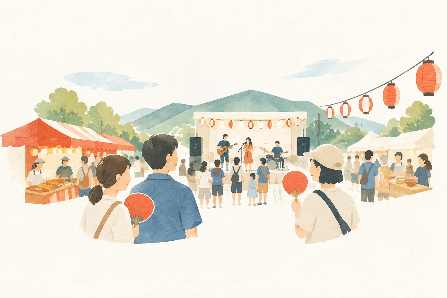 さくさくまつりをテーマにした祭りのイメージ