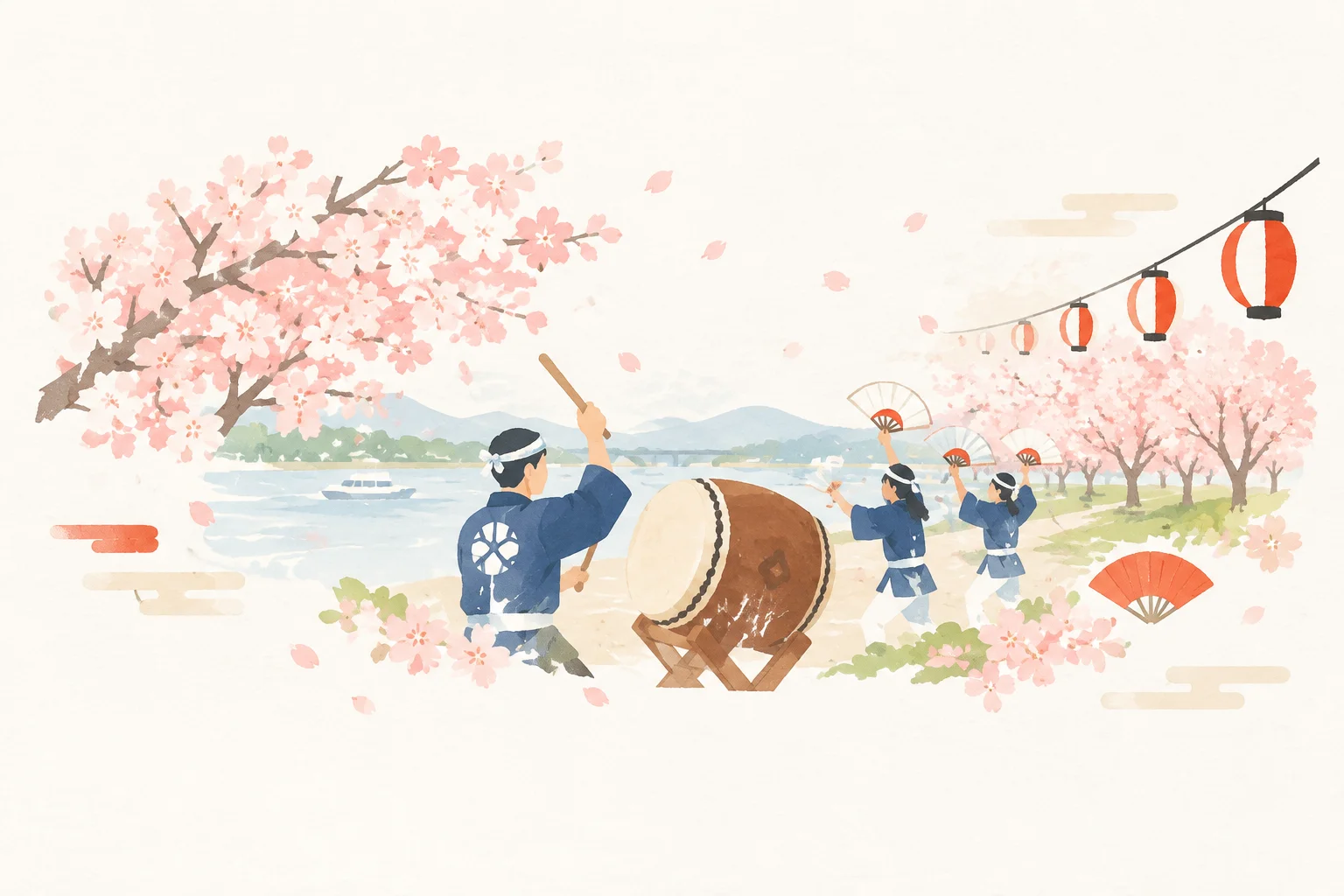 以笠松春祭为主题的祭典意象