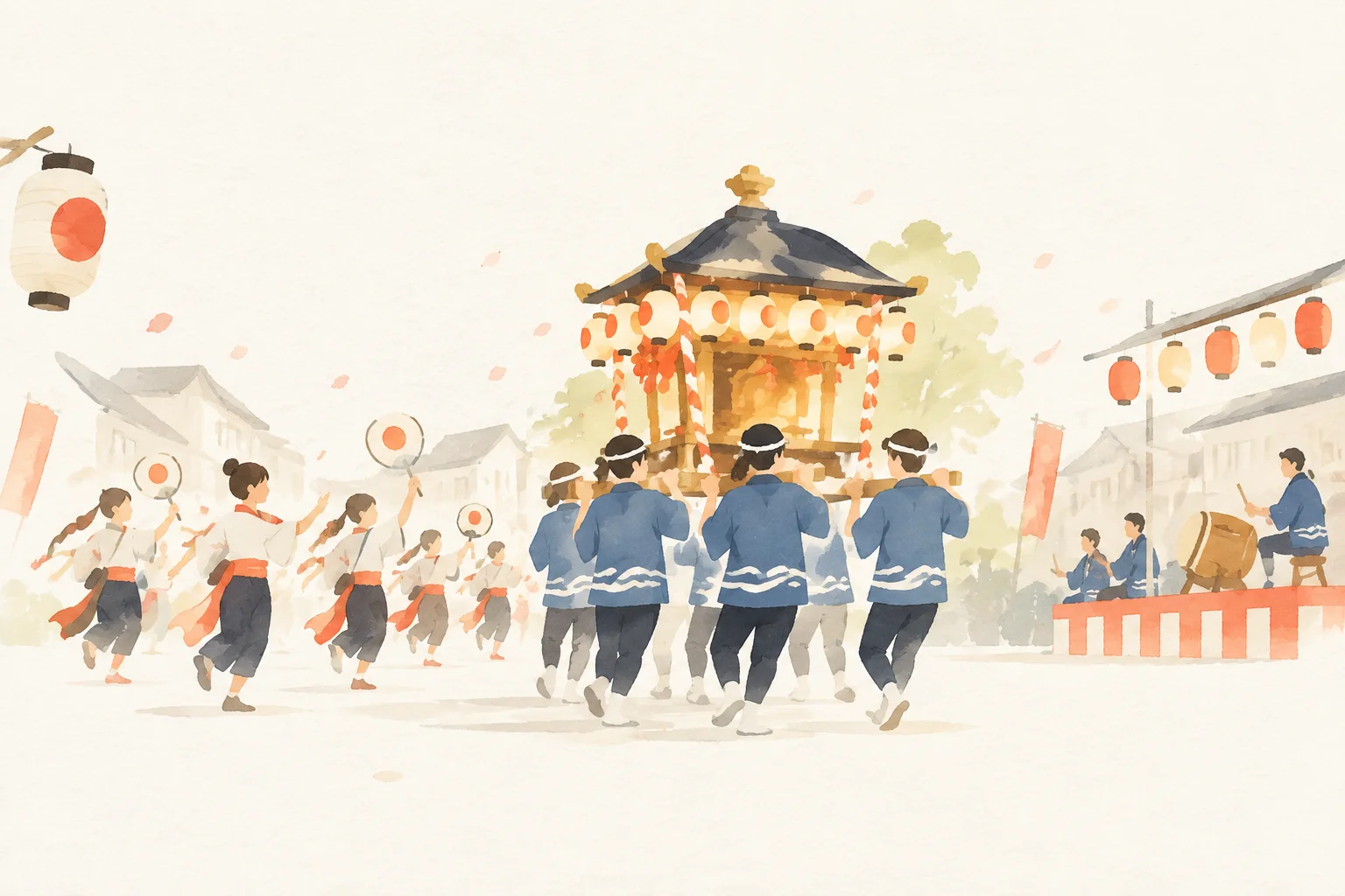 関まつりをテーマにした祭りのイメージ