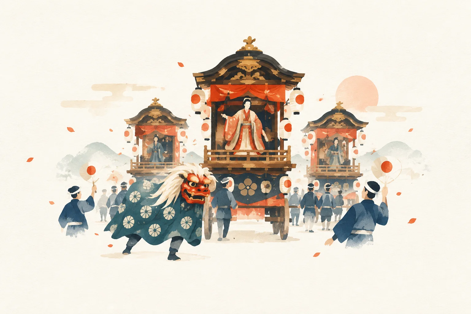 A festival-themed image of Takada Festival