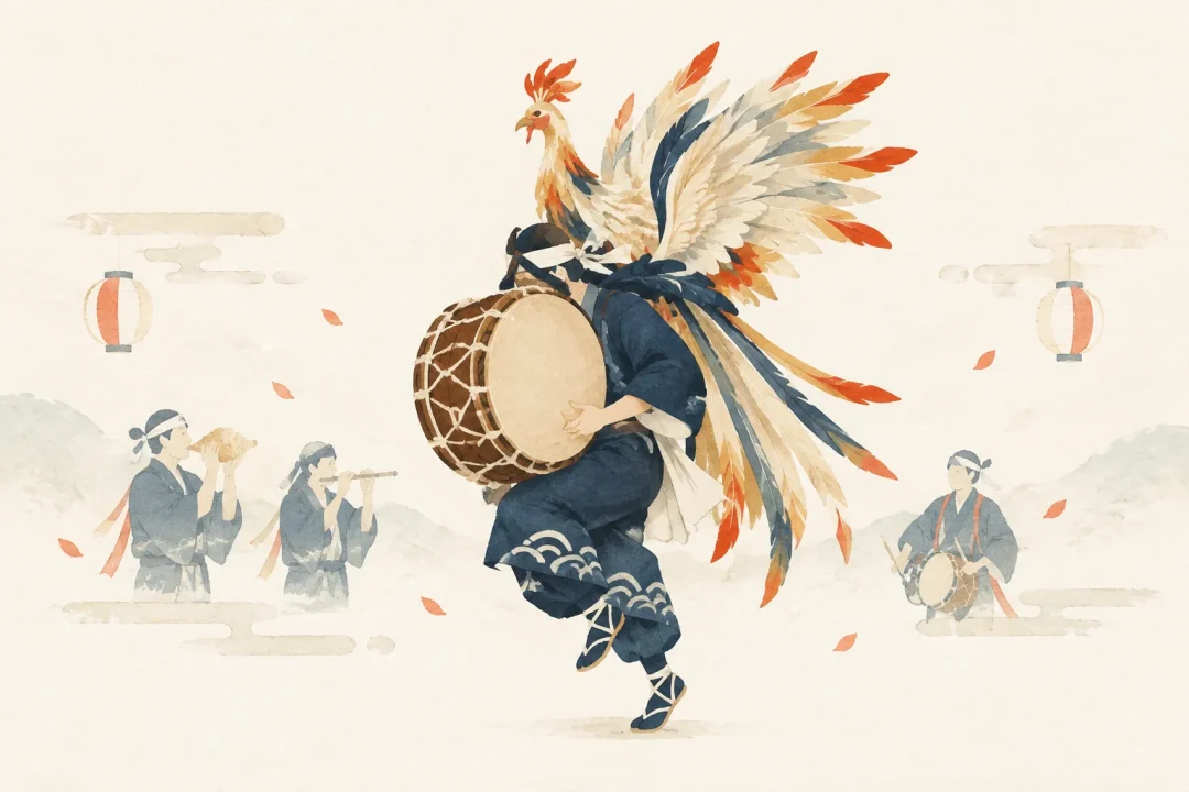 谷汲踊りをテーマにした祭りのイメージ