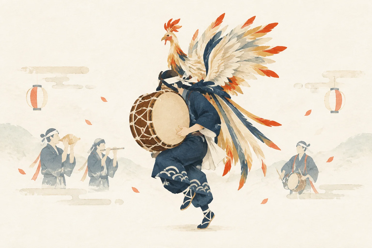 谷汲踊りをテーマにした祭りのイメージ