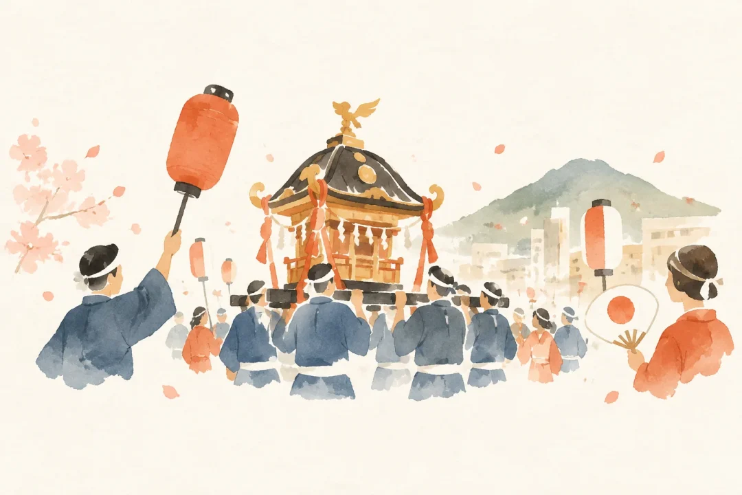 道三まつりをテーマにした祭りのイメージ