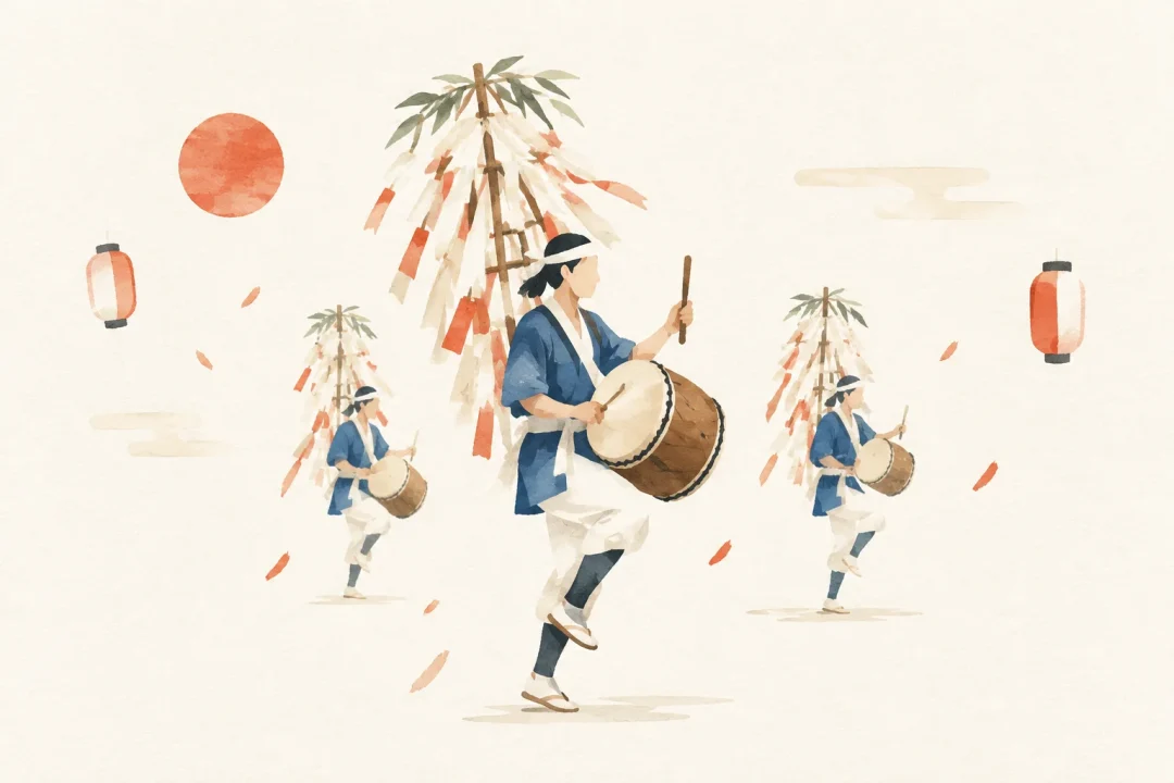 芭蕉踊をテーマにした祭りのイメージ