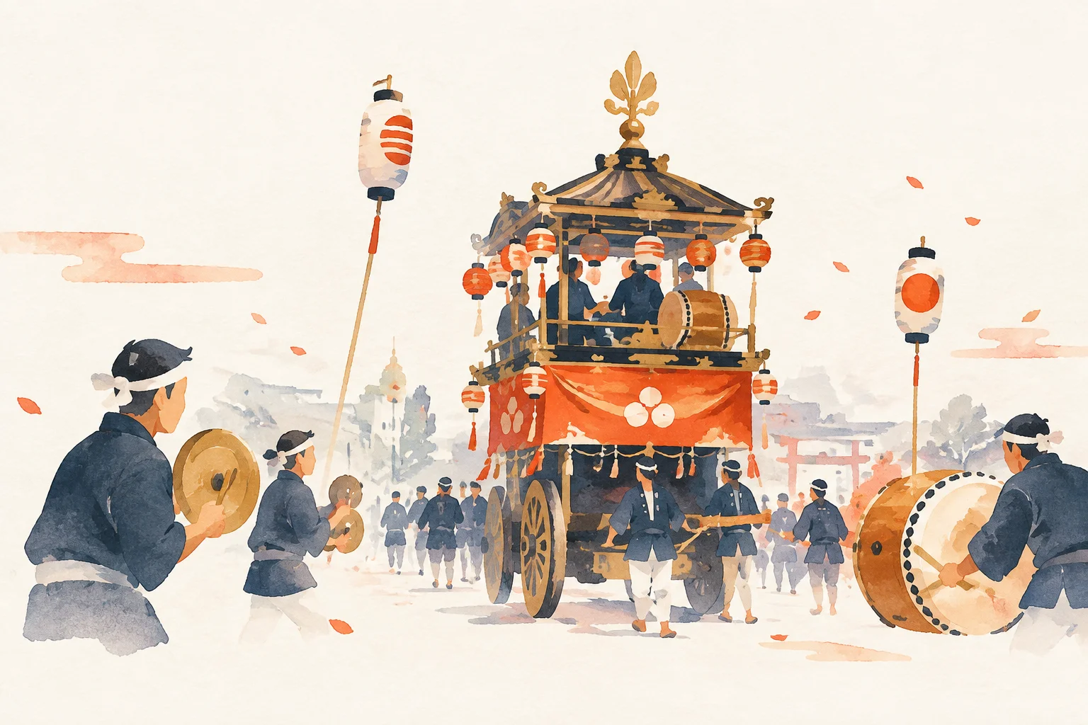 桑名石取祭をテーマにした祭りのイメージ