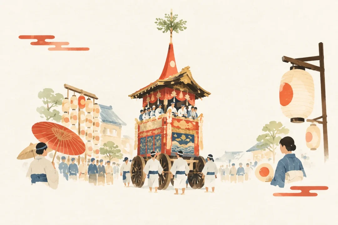 祇園祭をテーマにした祭りのイメージ