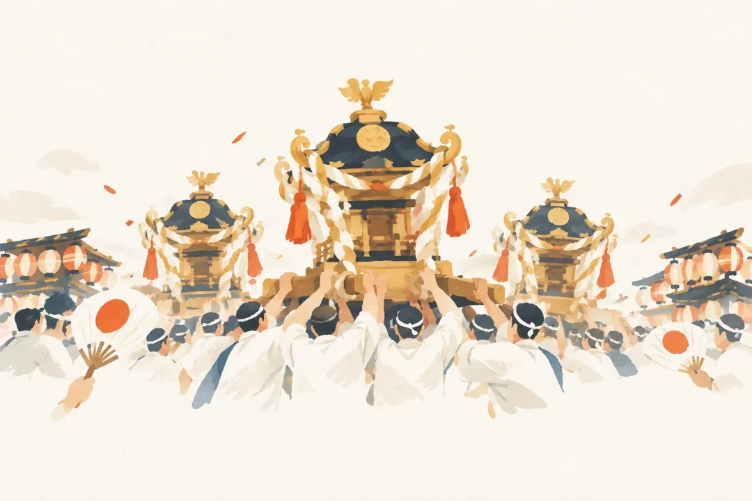 灘のけんか祭りをテーマにした祭りのイメージ