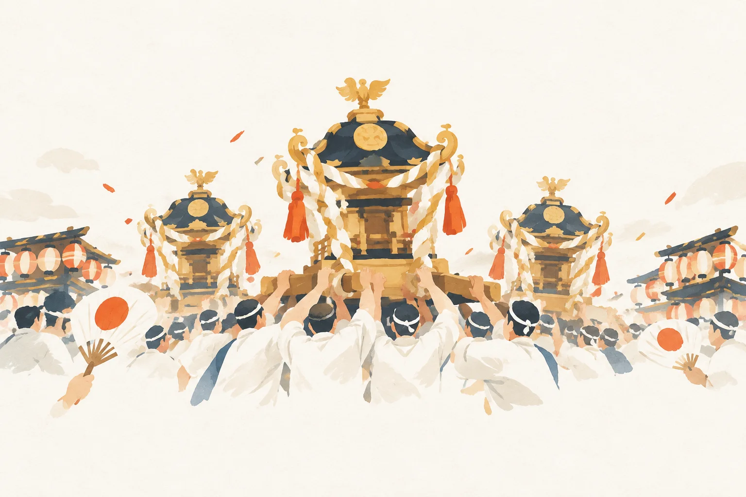 灘のけんか祭りをテーマにした祭りのイメージ