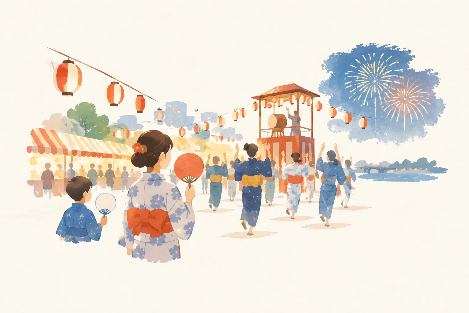 千歳市民夏まつりをテーマにした祭りのイメージ