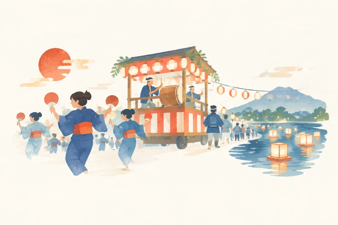 永山屯田まつりをテーマにした祭りのイメージ