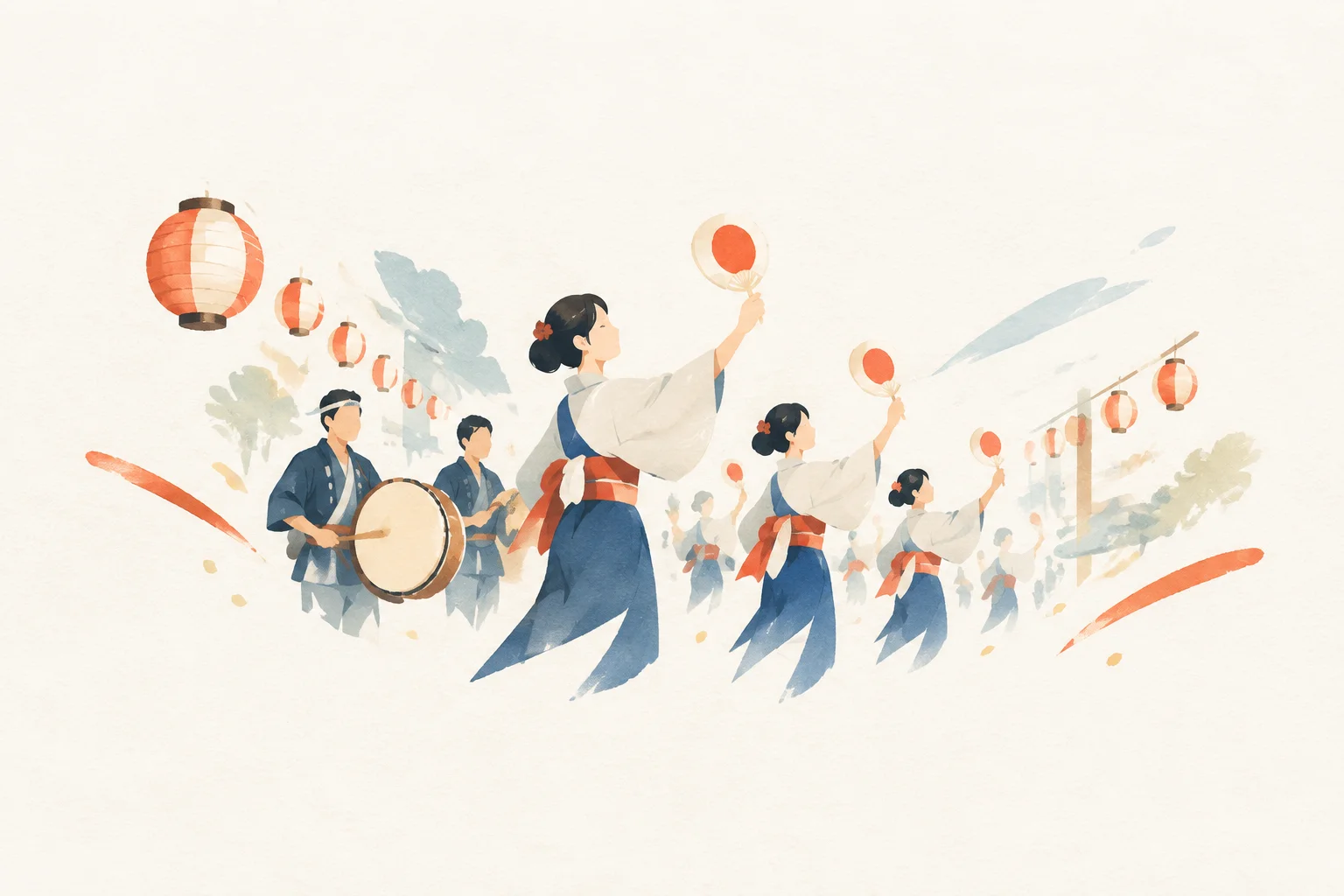 奥州水沢夏祭りをテーマにした祭りのイメージ