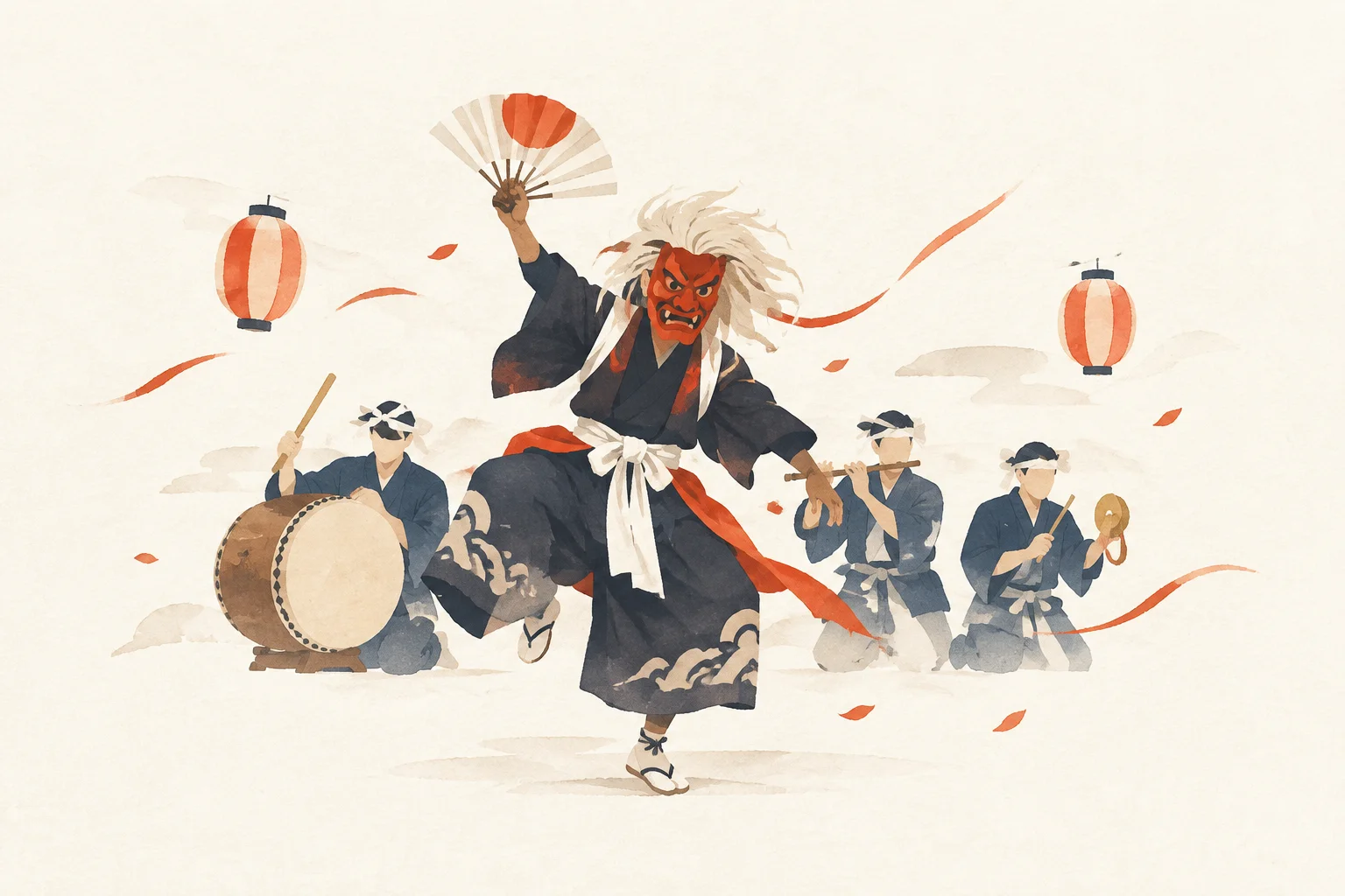 鬼剣舞をテーマにした祭りのイメージ