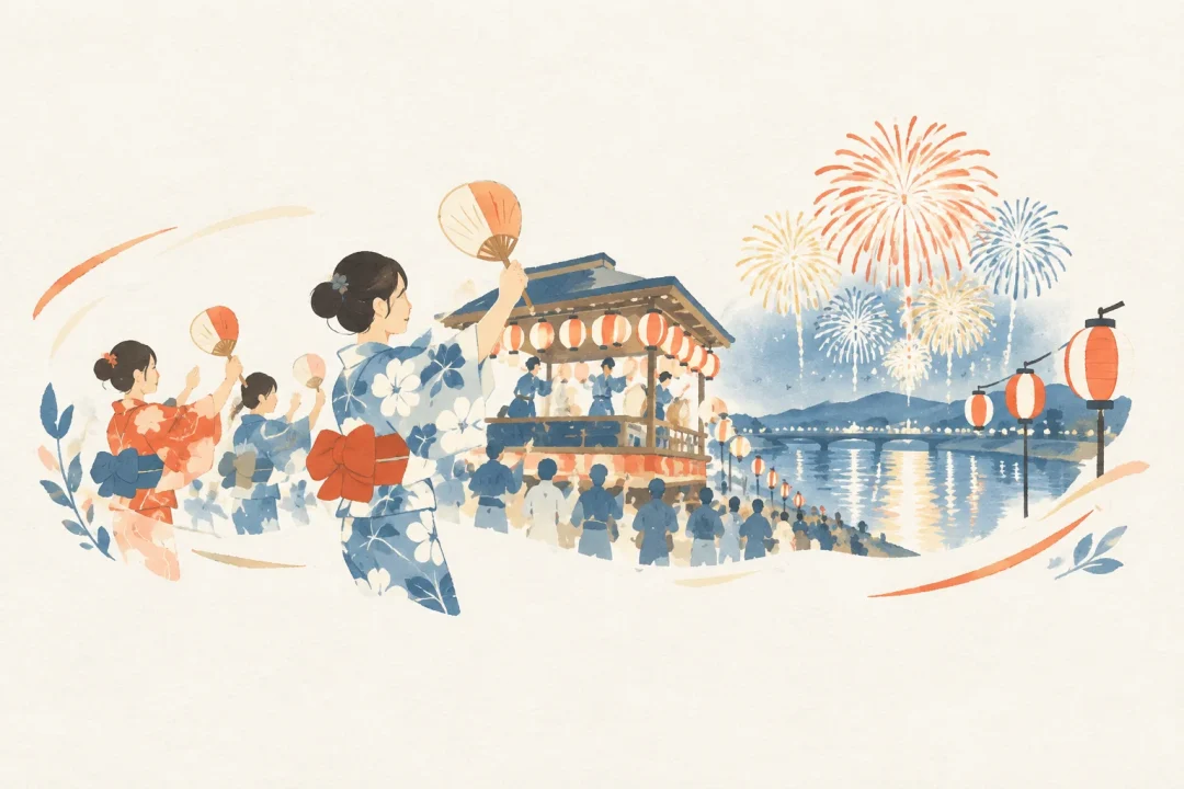 佐沼夏まつりをテーマにした祭りのイメージ