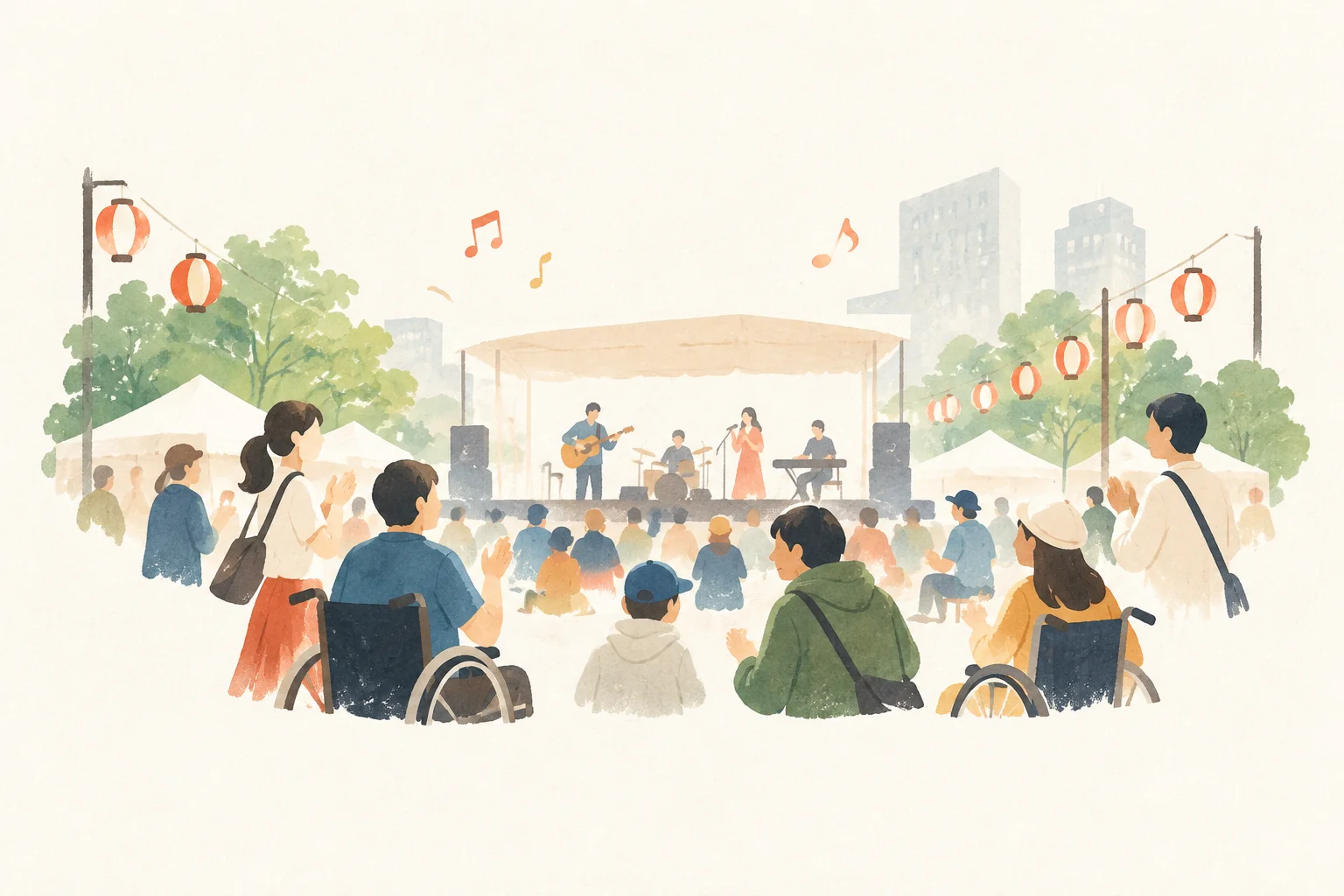 An image of a festival themed around the Tokkushiteki Ongakusai