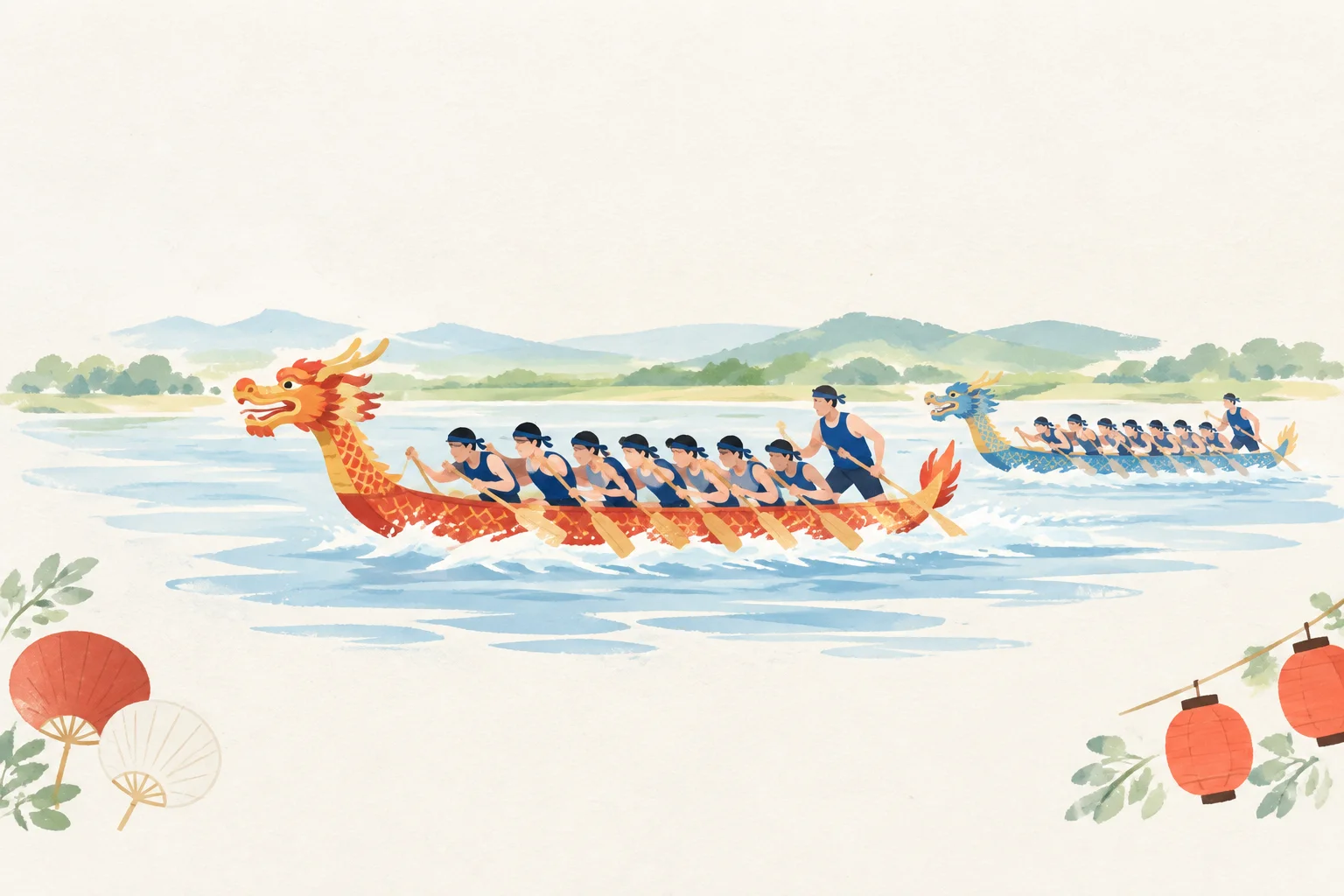 An image inspired by the Dragon Canoe Competition (Kami Town)