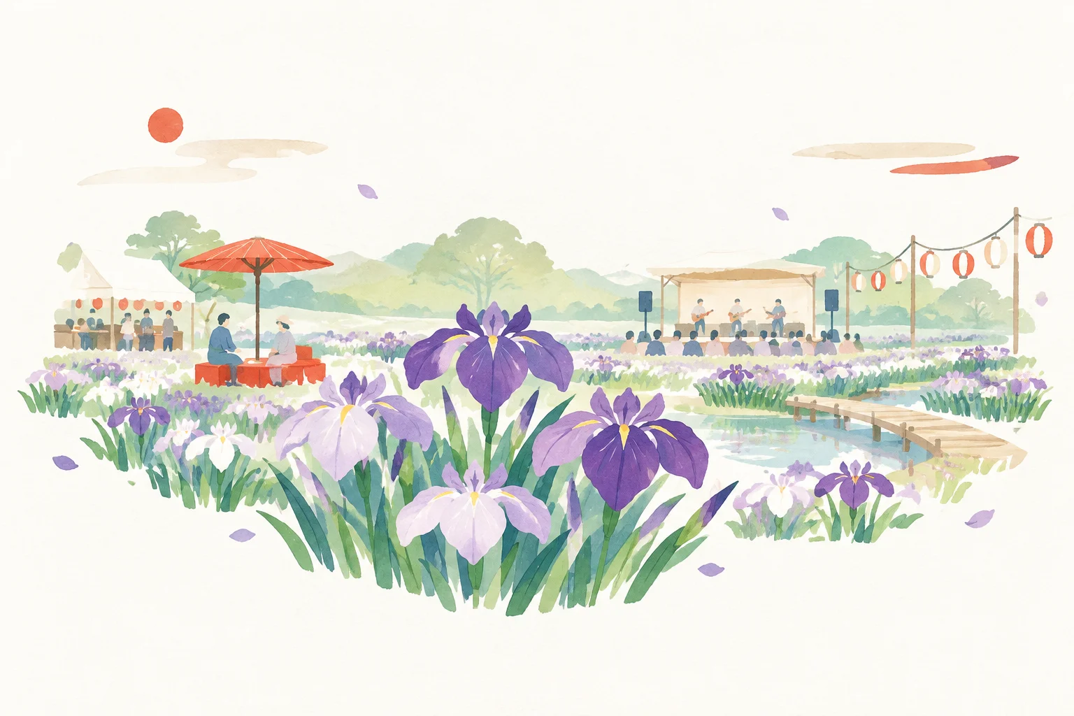 Illustration of the Minamikata Hanashobu Festival